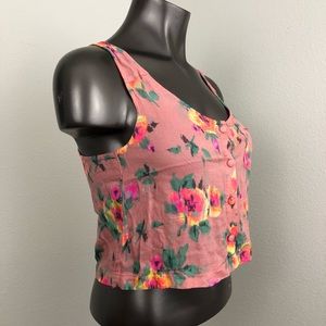 Topshop Floral Pink Festival Top